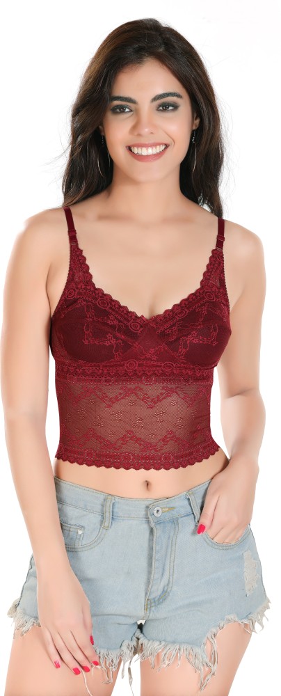 Buy Bralux Lace Bralette for Women, Non Padded Bralette Bra