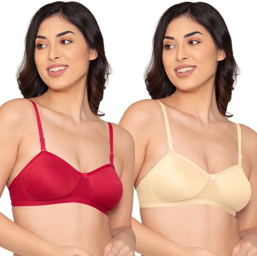 Buy ESOROUCHA Everyday T-Shirt Push-Up Bra for Women Non Padded, Wirefree,  Full Coverage, Heavy Breast Bra (Multicolored Pack of 3,Size 30B) at