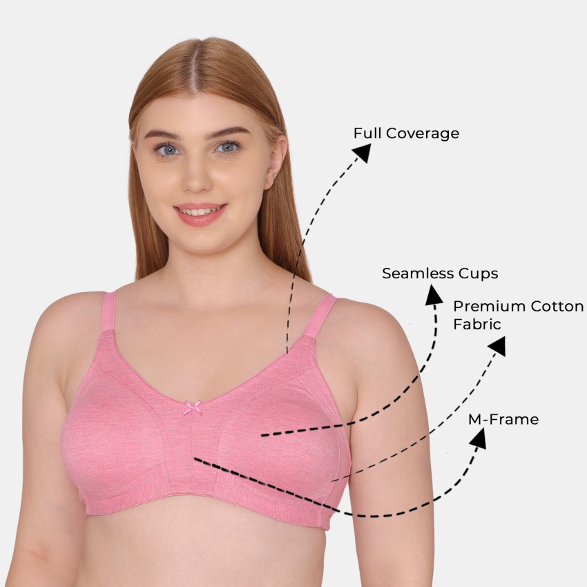 Tweens Medium Padded Cotton Rich Full Coverage Bra | Wireless/Wire-Free |  Seamless Molded | Everyday Bra | Multi-Way Straps