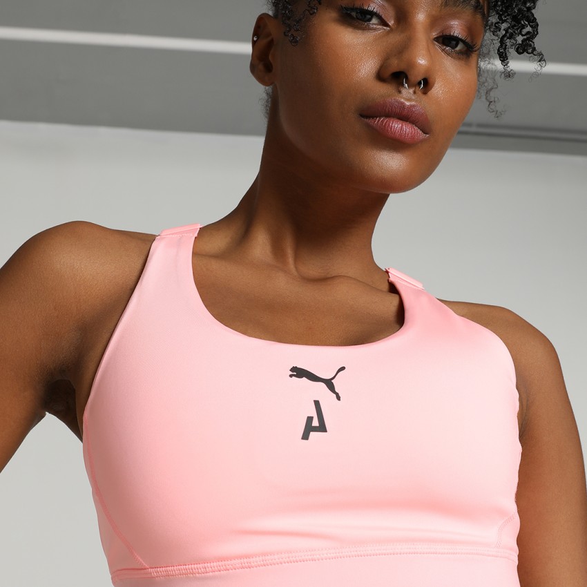 Puma sports best sale bra pink