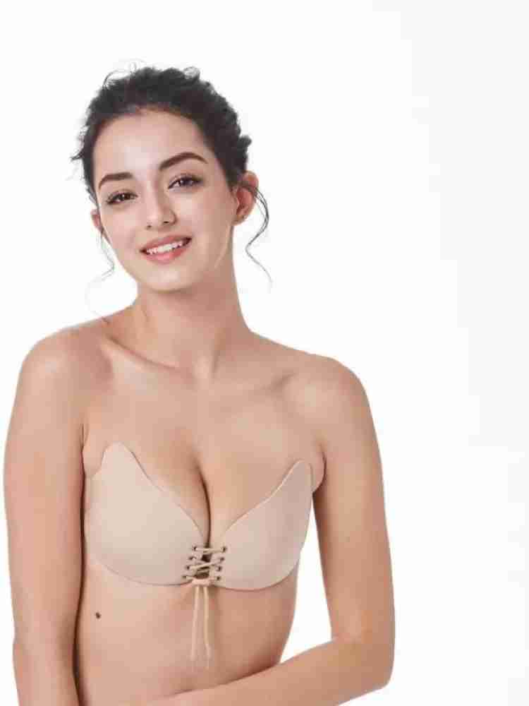Strapless Bra Self Adhesive Backless Silicone Stick-on Push up Bra for  Women (Free Size , Multicolor)