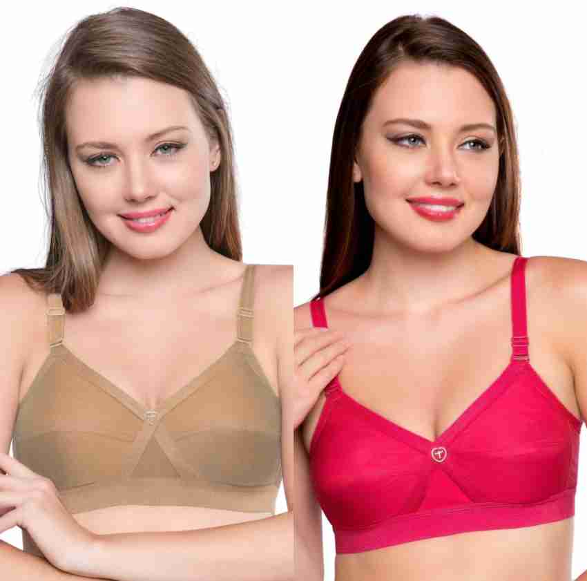 Trylo KPL COMBO 32 Nude & Rasberry D - CUP Women Everyday Non
