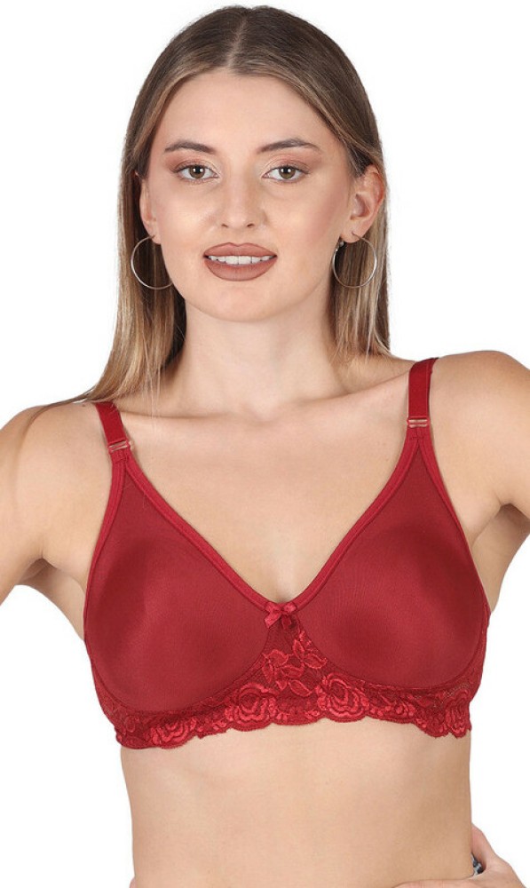 BLUE LACY PADDED NON WIRED 3/4TH COVERAGE T-SHIRT BRA – Aavow