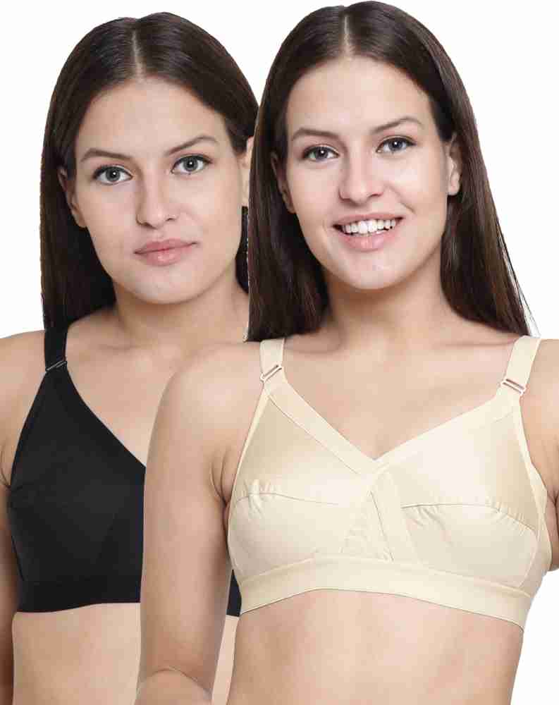 Buy Floret Women's Synthetic Non Padded Non-Wired Regular Bra
