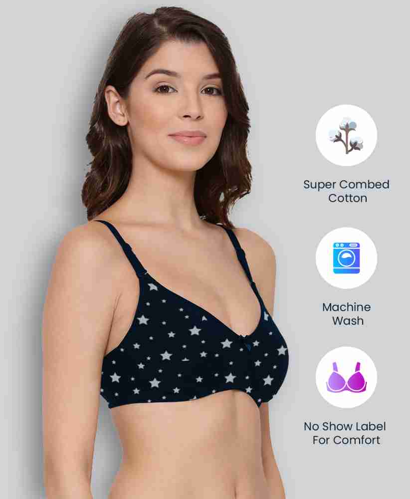 Buy Lux Lyra 514 Non Padded Secret Support Full Coverage Bra 36 Black  Online at Low Prices in India at