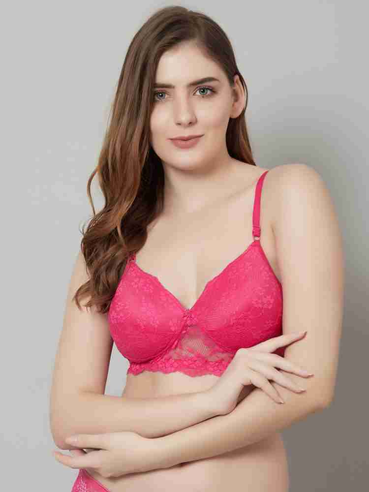 Buy PrettyCat Padded 3/4Th Coverage Lace Bra Bra - Mauve at Rs.559