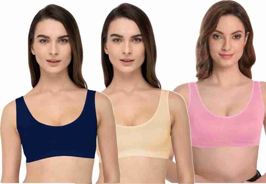 Buy Zivosis Women White Cotton Blend Pack Of 4 Full Coverage Non
