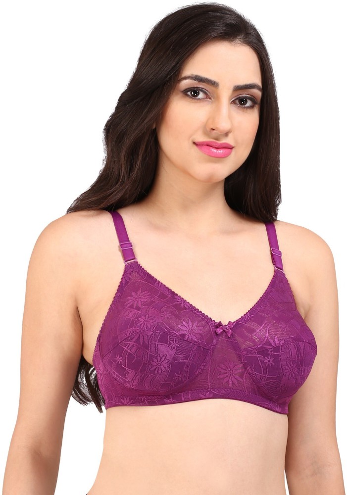 Buy Bralux Women's Monalisa Neonpink Color Full Coverage Non-wired Regular  Lace Bra Cup Size C (neonpink_32c) Online at Low Prices in India 