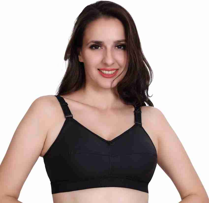 Trylo RIZA COTTONFIT-BLACK-44-C-CUP Women Full Coverage Non Padded Bra -  Buy Trylo RIZA COTTONFIT-BLACK-44-C-CUP Women Full Coverage Non Padded Bra  Online at Best Prices in India