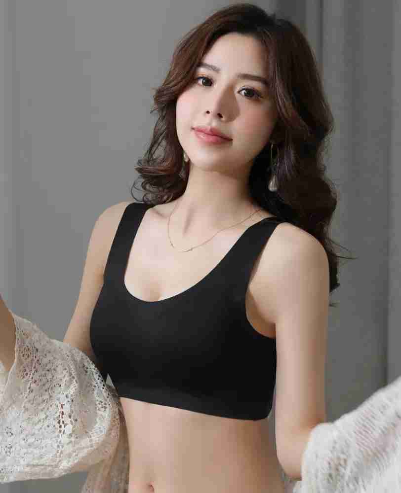 Nyamah sales Comfortable Spandex Wireless Invisible Bralette Ice