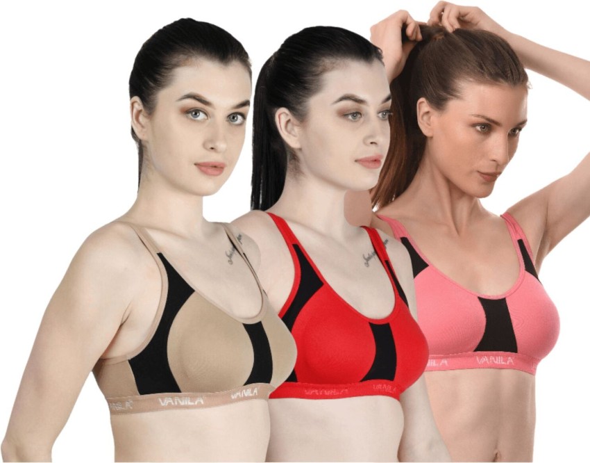 Vanila B-Cup Sports Bra for Women and Girls - Seamless & Comfortable -  Perfect For Daily Workout