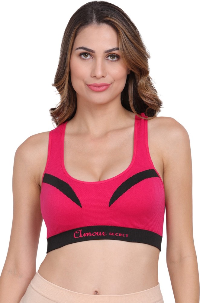 Puma Pink Sports Bra Size L - 55% off