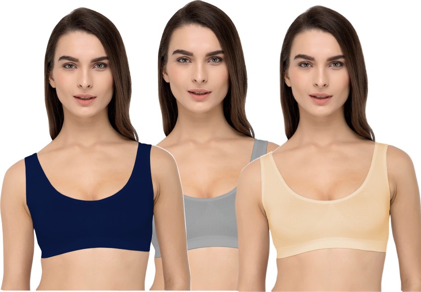 Buy online Set Of 3 Racer Back Sports Bra from lingerie for Women by  Leading Lady for ₹699 at 50% off