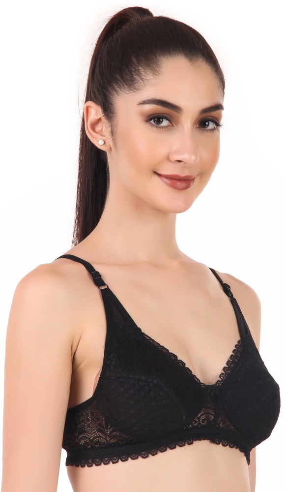 TAUSHI SOFT CLOTH -Full Net Bra-Black Women Everyday Non Padded Bra - Buy  TAUSHI SOFT CLOTH -Full Net Bra-Black Women Everyday Non Padded Bra Online  at Best Prices in India