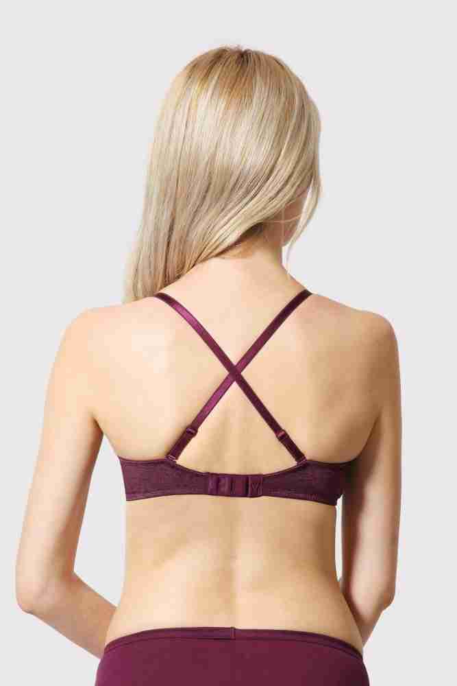 Buy Van Heusen Lace Plush Back No Slip Strap Wired Bra - Bra for