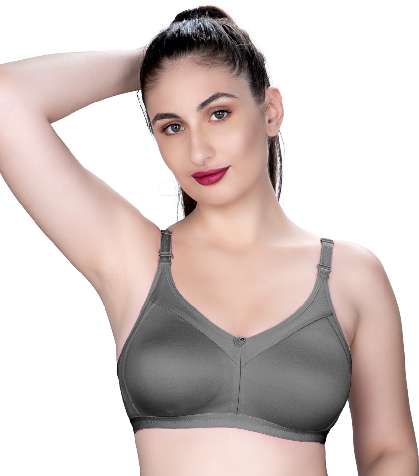 Trylo ROZI 34 GREY D - CUP Women T-Shirt Non Padded Bra - Buy Trylo ROZI 34  GREY D - CUP Women T-Shirt Non Padded Bra Online at Best Prices in India