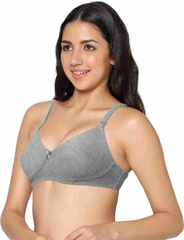 Women Full Coverage Non Padded Bra (Grey) – AAVOW