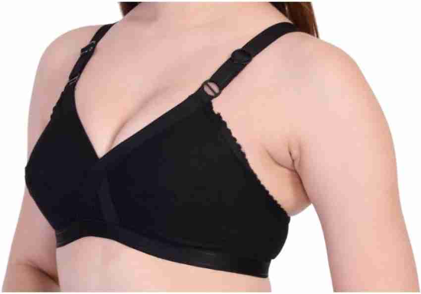 Cotton Chicken Non-Padded Soft Elastic Belt Bra - Black - Buy Bra