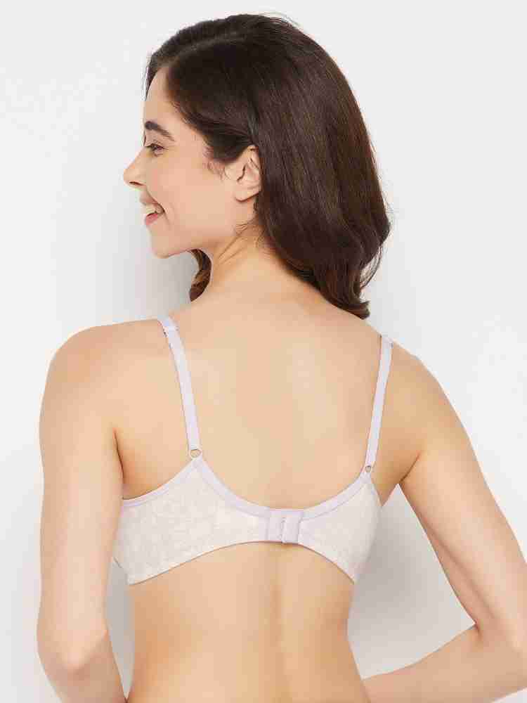 Clovia Padded Non-Wired Full Cup Printed Multiway T-shirt Bra in Lilac -  Cotton 2024, Buy Clovia Online