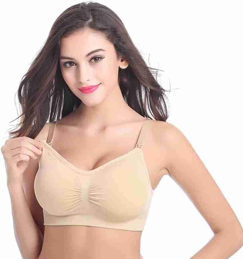Buy F Fashiol.Com Pack Of 2 Cotton Multicolor Seamless Non Padded Baby Feeding  Bra For Women/Girls (32C) Online at Best Prices in India - JioMart.