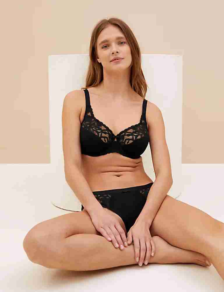 MARKS & SPENCER Wild Blooms Wired Full Cup Bra T332711OPALINE (36D) Women  Everyday Non Padded Bra - Buy MARKS & SPENCER Wild Blooms Wired Full Cup Bra  T332711OPALINE (36D) Women Everyday Non