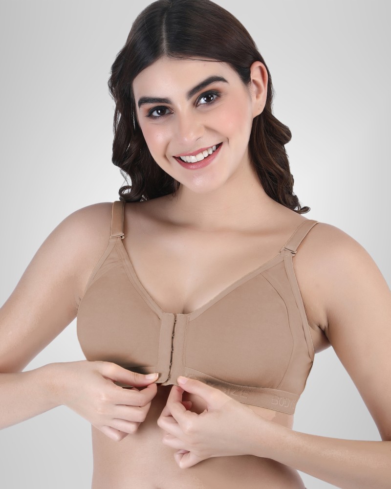 BODYSIZE Front Open Bra with Twin Adjuster Women Full Coverage Non
