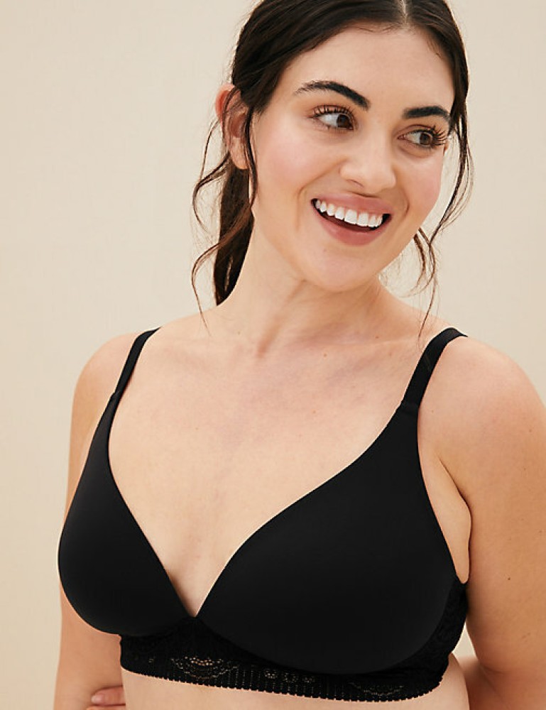 Buy Marks & Spencer Body Soft Non Wired Plunge Bra A-e - Purple online