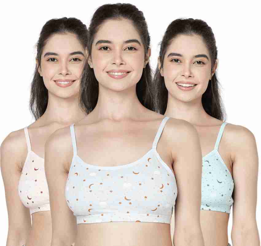 Buy Kalyani Women/Girls Cotton Bra with Elastic Strap in Cup Size, White  Colour, (36) at