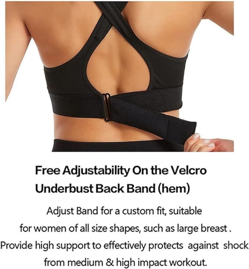 High Impact Nursing Sports Bra with Velcro Straps