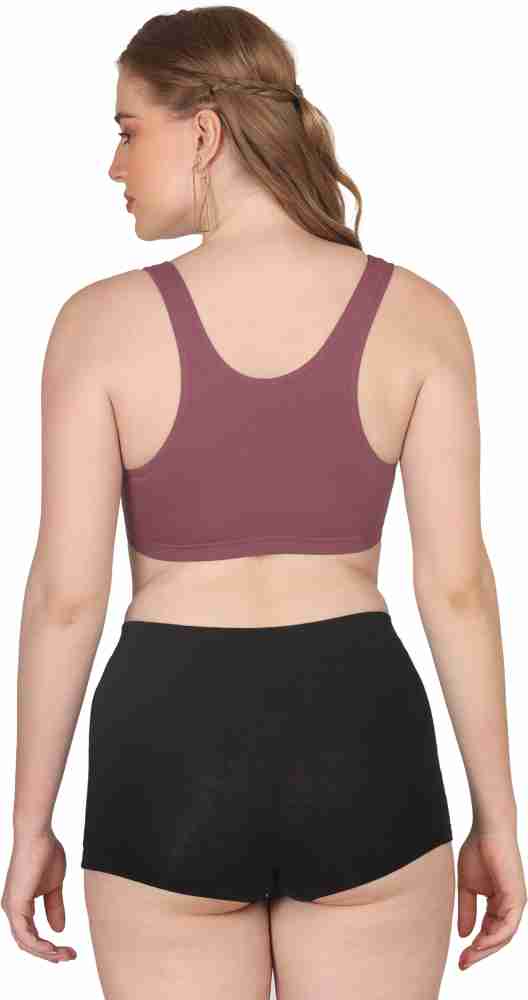 Buy online Brown Cotton Blend Sports Bra from lingerie for Women by Pooja  Ragenee for ₹160 at 15% off