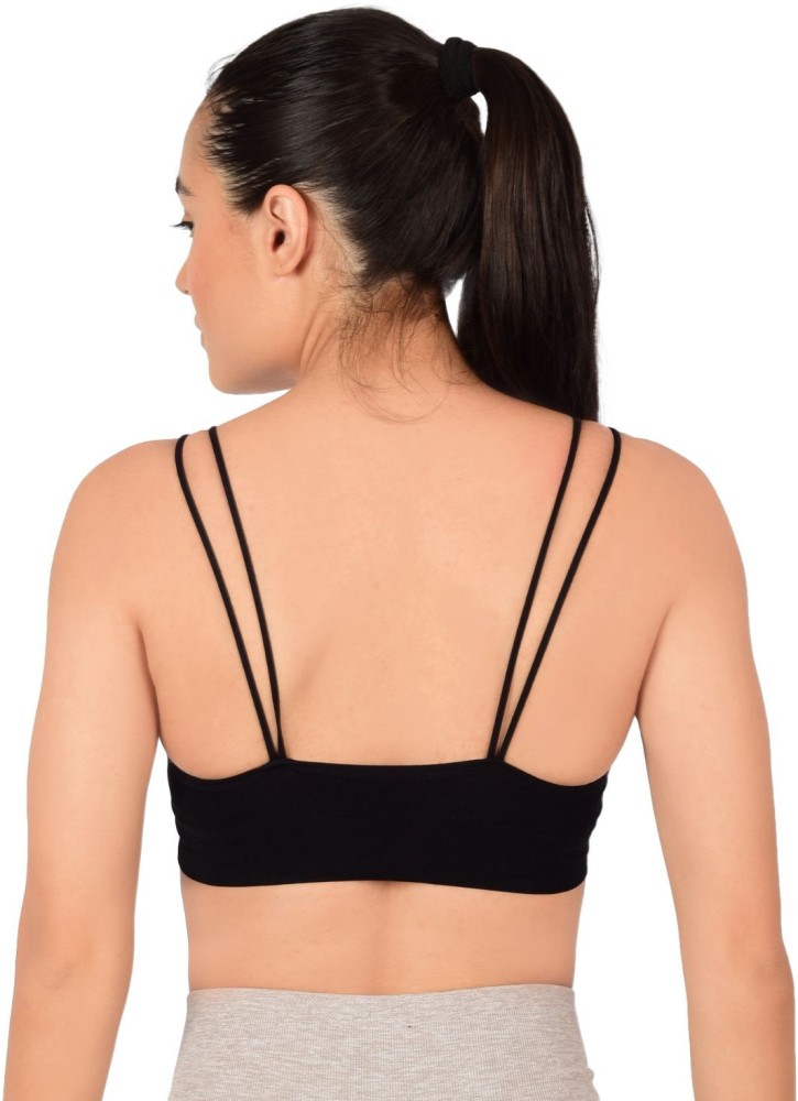 Buy Bare Dezire Women Sports Lightly Padded Wirefree Top Shoulder Strap Bra  (Size: 28 to 32, Ash) at