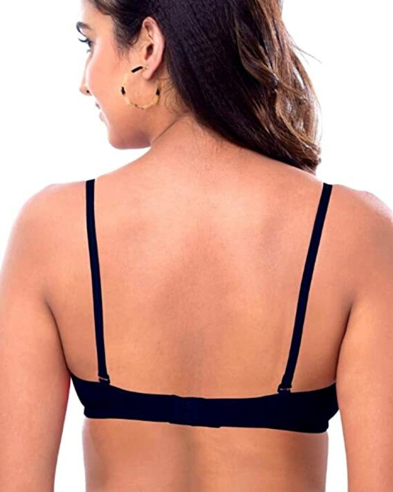 HANG BANG Women's Padded Non Wired Transparent Detachable Bra (Navy Blue,  40B) Women Everyday Lightly Padded Bra - Buy HANG BANG Women's Padded Non  Wired Transparent Detachable Bra (Navy Blue, 40B) Women