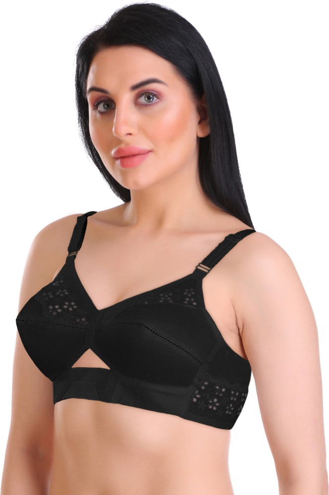 Featherline 100% Cotton Embroidered Women's Everyday Women Full Coverage Non  Padded Bra - Buy Featherline 100% Cotton Embroidered Women's Everyday Women  Full Coverage Non Padded Bra Online at Best Prices in India