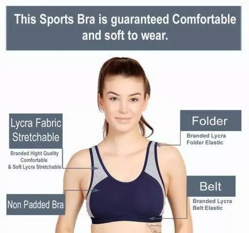 Stretchable Sports Bra for Women Comfortable Pack of 3