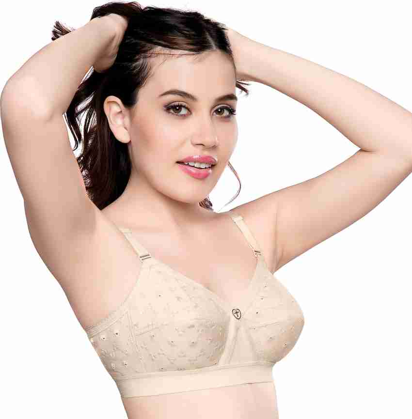 Trylo KCH CHIKAN BRA-46-SKIN-F-CUP Women Full Coverage Non Padded Bra - Buy  Trylo KCH CHIKAN BRA-46-SKIN-F-CUP Women Full Coverage Non Padded Bra  Online at Best Prices in India