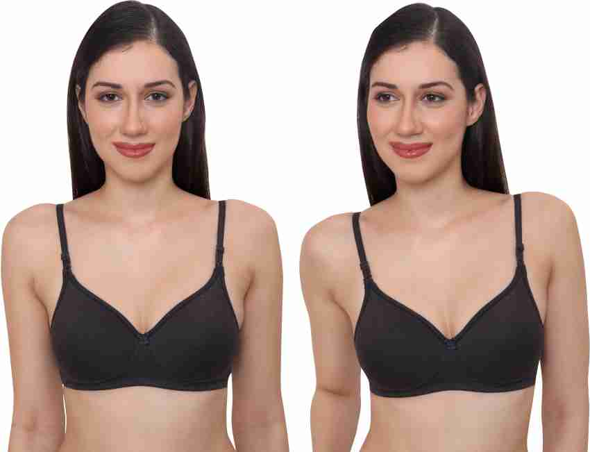 Buy Aavow Women Grey Cotton Everyday Non Padded Bra (40C) Online