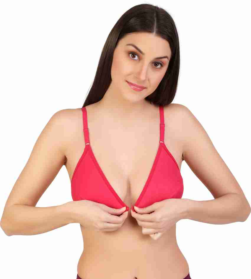 Buy Auletics Womens Non Padded Cotton Front Open Bra Formal Daily Wear  Design Women Plunge Non Padded Bra Online at Best Prices in India