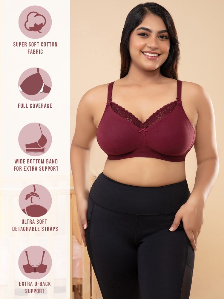Buy ogimi - ohh Give me Women's Maternity Nursing Bra Cotton Non Padded  Non-Wired (B, Black, 40) Online at Best Prices in India - JioMart.