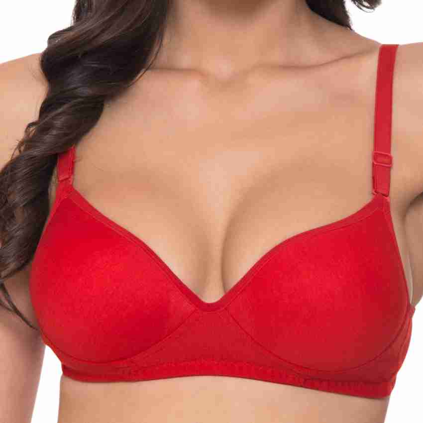 Komli Lightly Padded Cotton Rich Full Coverage Bra, Wireless / Wire-free, Seamless Molded