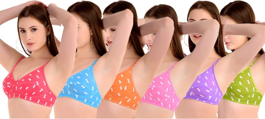 Buy KEOTI Women Cotton Bra & Panty Combo - 6 Set Pack  Multicolour(Size-30-85) at