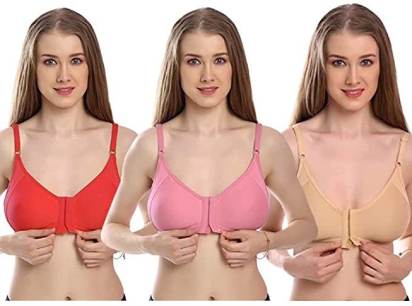 Dhami FRONT HOOK BRA PO-3 MULTICOLOUR Women Everyday Non Padded