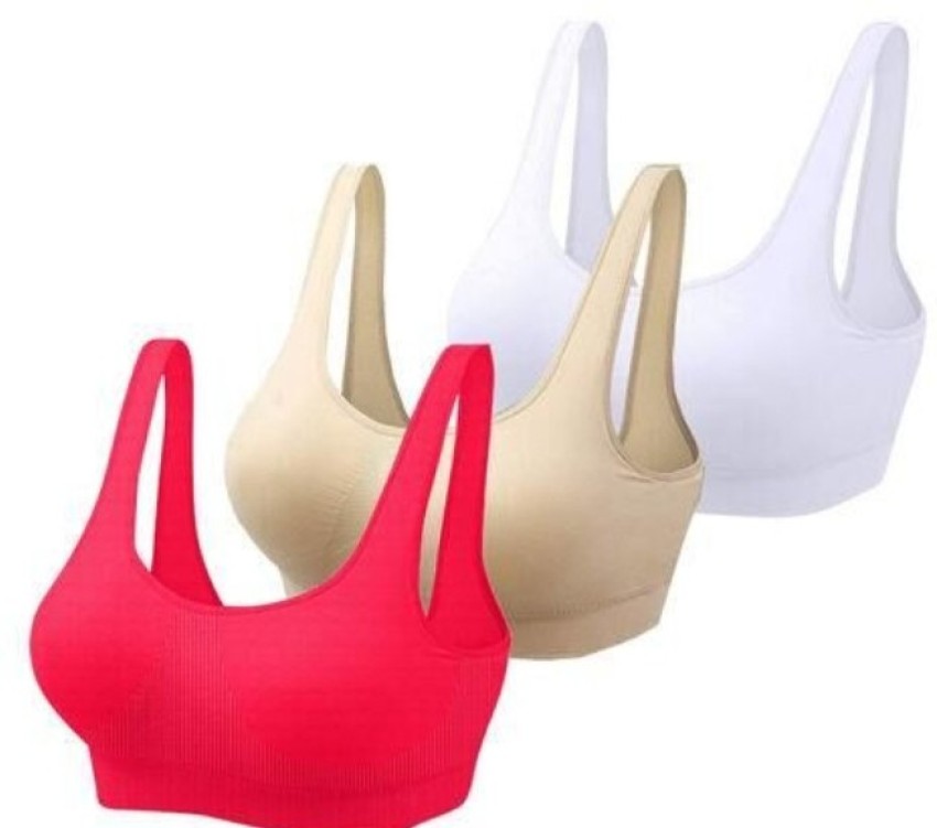 Aboser 3 Pack Front Closure Bras for Older Women 2023 Beauty Back Sleep  Bras Wireless Sports Bras Lightly Soft Everyday Underwear