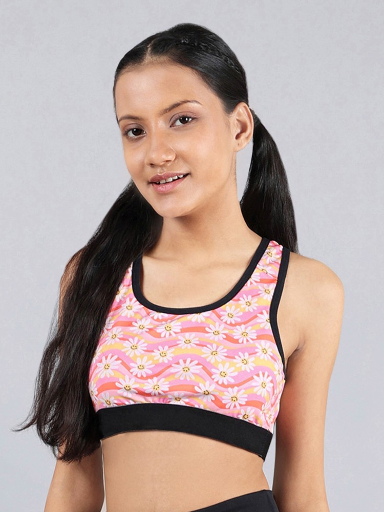 DChica Cotton Racerback Sports Bra for Girls, Stylish Cross Back Full  Coverage Bras for Girl & Women, Non Padding and Nipple Coverage, Perfect  for Cardio, Zumba and Yoga, Black, 12 Years-14 Years 