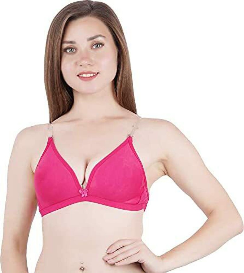  Bewild Full Coverage Padded Backless Transparent Strap Bra For  Women