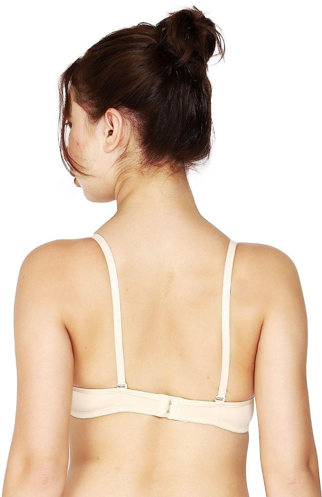 QAUKY QAUKY Women Cotton Padded Backless Invisible Clear