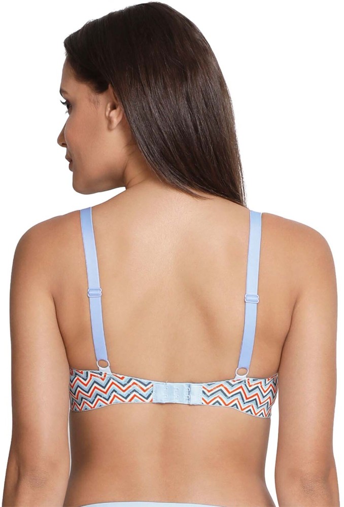 taabu Shyaway Tabbu Delicate Blue Chevron Print Padded Wirefree T shirt Bra  Women Everyday Lightly Padded Bra - Buy taabu Shyaway Tabbu Delicate Blue  Chevron Print Padded Wirefree T shirt Bra Women