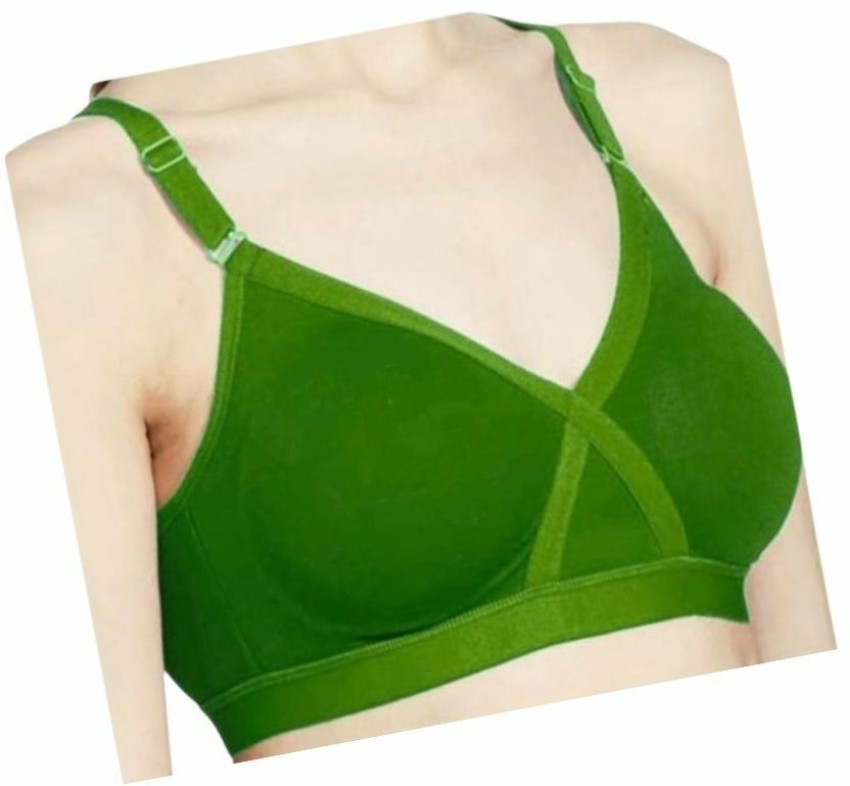 Green Colour Sports Bra