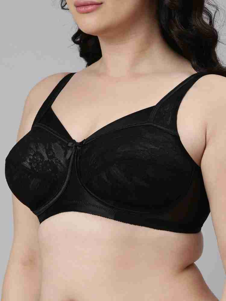 Enamor Full Support Classic Lace Lift Bra For Women – Non-Padded,  Non-Wired, High Coverage Bra With Top Panel Support