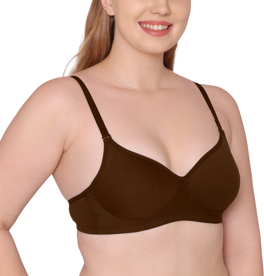 Buy Komli Plus-Size Padded T-Shirt Bra - Beige (38B) Online