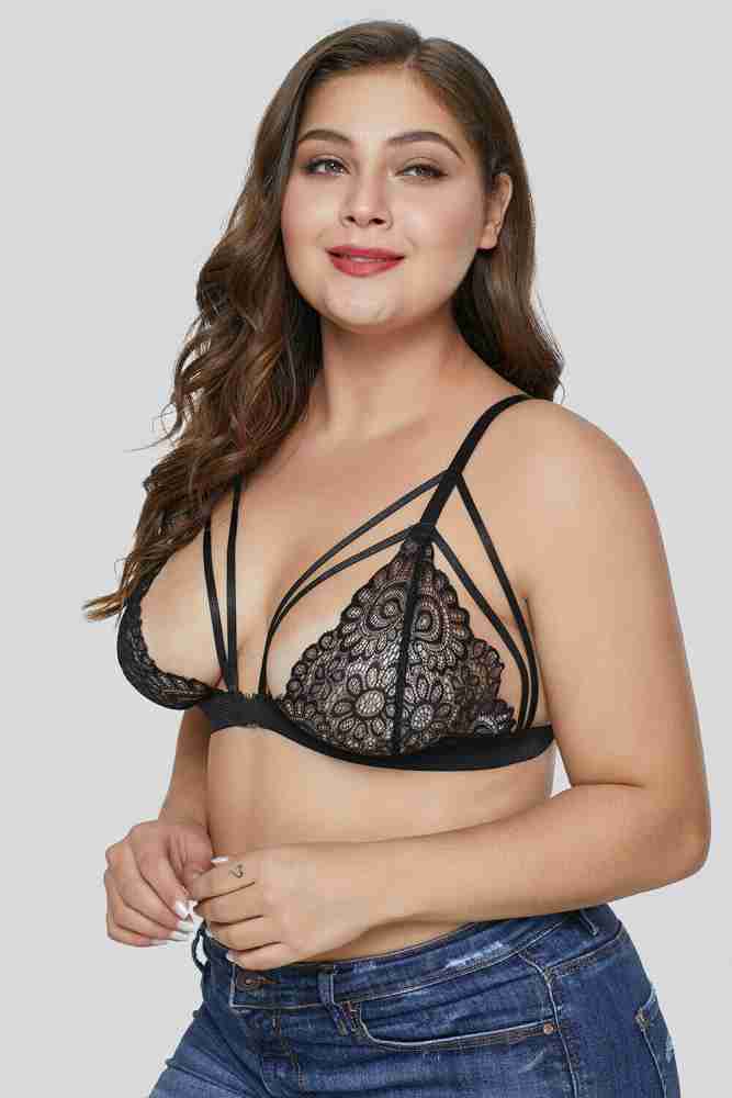 Plus Size Womens Lace Bra Light Padded Sexy Underwear Large Femme